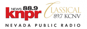 public radio and television faces challenges, logos for knpr and classical kcnv, nevada public radio